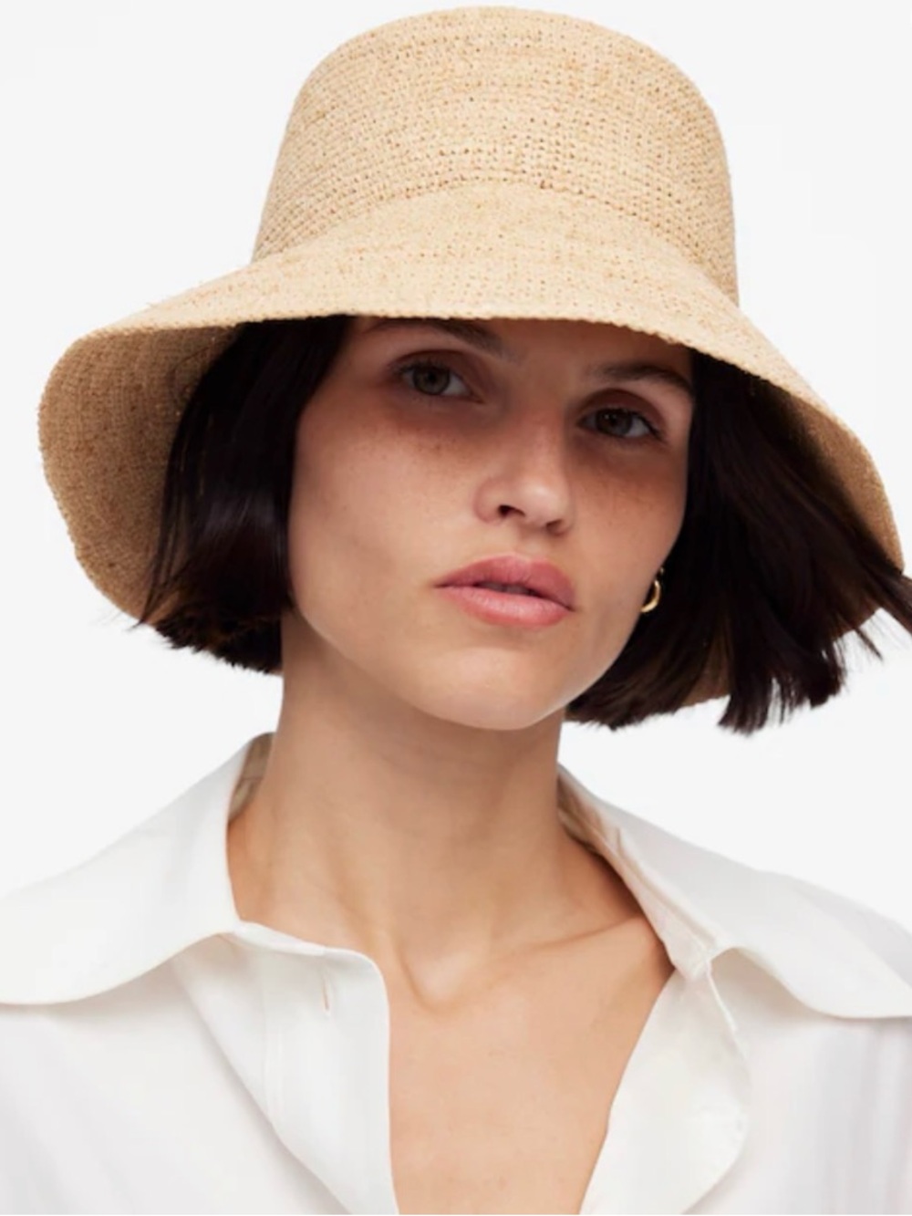 Madewell Lantern Straw Hat size M/L NWT